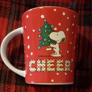 Snoopy Peanuts Christmas Tree CHEER ceramic cup mu